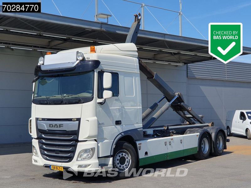 DAF XF 530 XF 6X2 NL-Truck VDL Hooklift Standklima Automatic ACC Euro 6 - Horgos rakodó teherautó: 1 kép. DAF XF 530 XF 6X2 NL-Truck VDL Hooklift Standklima Automatic ACC Euro 6 - Horgos rakodó teherautó: 1 kép.
