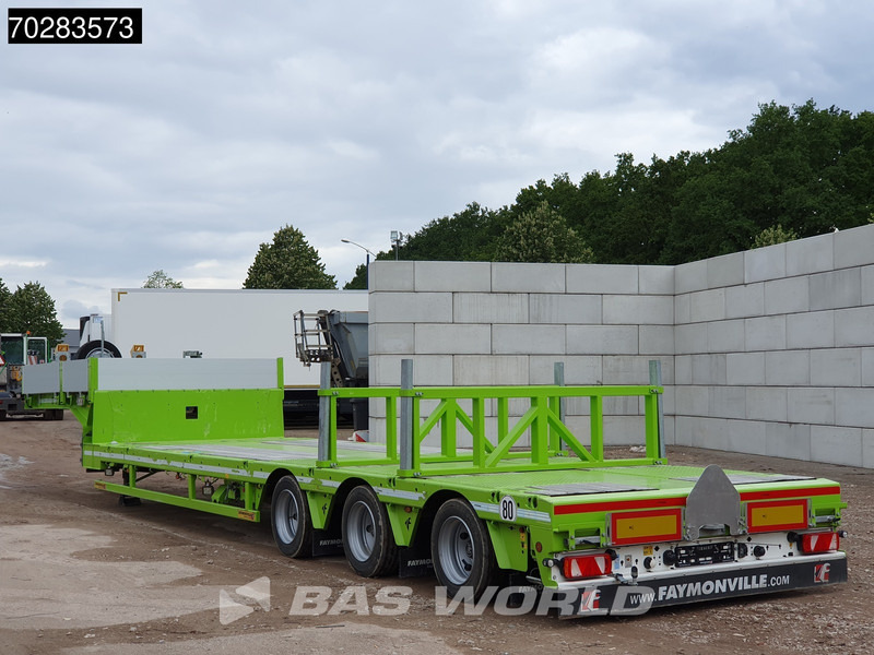Faymonville F-S43-1AAF 3 axles Extendable Twistlocks 3x Hydraulic Steering Galvanised - Félpótkocsi mélybölcsős: 2 kép. Faymonville F-S43-1AAF 3 axles Extendable Twistlocks 3x Hydraulic Steering Galvanised - Félpótkocsi mélybölcsős: 2 kép.