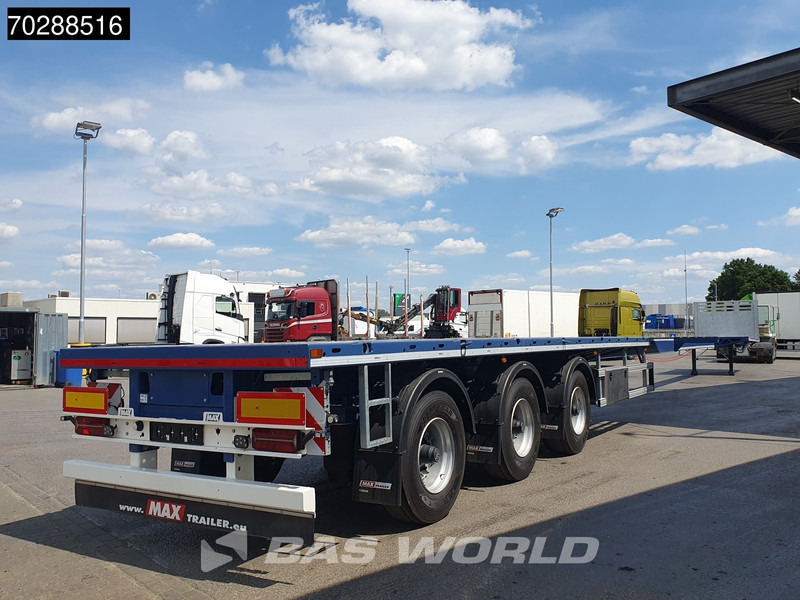 Faymonville MAX210-Z-3AA-13.60-22.5-2.54 3 axles 29M 2x extendable 3x steering axle twistlocks - Platós félpótkocsi: 5 kép. Faymonville MAX210-Z-3AA-13.60-22.5-2.54 3 axles 29M 2x extendable 3x steering axle twistlocks - Platós félpótkocsi: 5 kép.