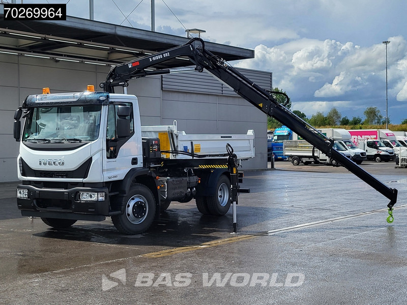 Iveco Eurocargo 160E280 4X2 NEW! Hiab XHIDUO092E-3 Kran Crane 6m3 3-way Tipper ACC - Billenőplatós teherautó, Darus autó: 3 kép. Iveco Eurocargo 160E280 4X2 NEW! Hiab XHIDUO092E-3 Kran Crane 6m3 3-way Tipper ACC - Billenőplatós teherautó, Darus autó: 3 kép.