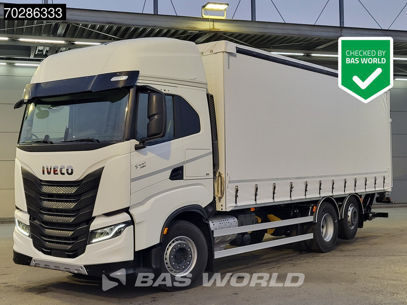 Iveco S-Way 490 6X2 NEW! 2000kg Ladebordwand Retarder Automatic Navi ACC Standklima - Ponyvás teherautó: 1 kép. Iveco S-Way 490 6X2 NEW! 2000kg Ladebordwand Retarder Automatic Navi ACC Standklima - Ponyvás teherautó: 1 kép.