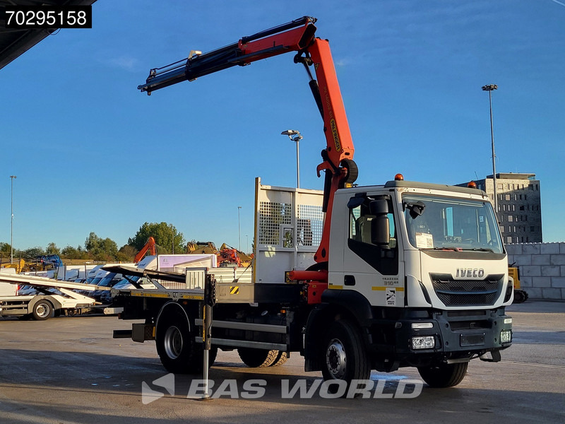 Iveco Stralis 310 4X2 Palfinger PK14002 EH Kran Crane Remote control Big-Axle Euro 6 - Platós teherautó, Darus autó: 3 kép. Iveco Stralis 310 4X2 Palfinger PK14002 EH Kran Crane Remote control Big-Axle Euro 6 - Platós teherautó, Darus autó: 3 kép.