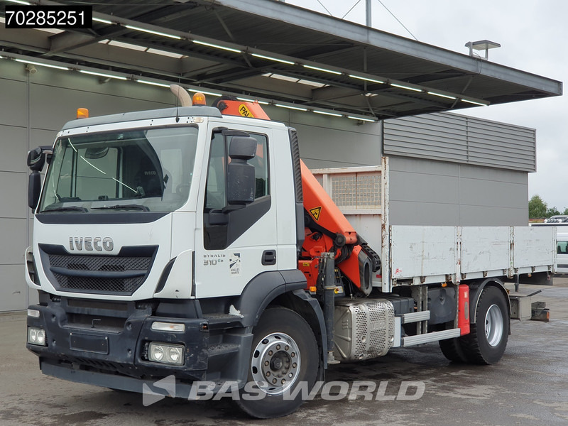Iveco Stralis 310 4X2 Palfinger PK14002EH kran Crane Steelsuspension Automatic Euro 6 - Platós teherautó, Darus autó: 5 kép. Iveco Stralis 310 4X2 Palfinger PK14002EH kran Crane Steelsuspension Automatic Euro 6 - Platós teherautó, Darus autó: 5 kép.
