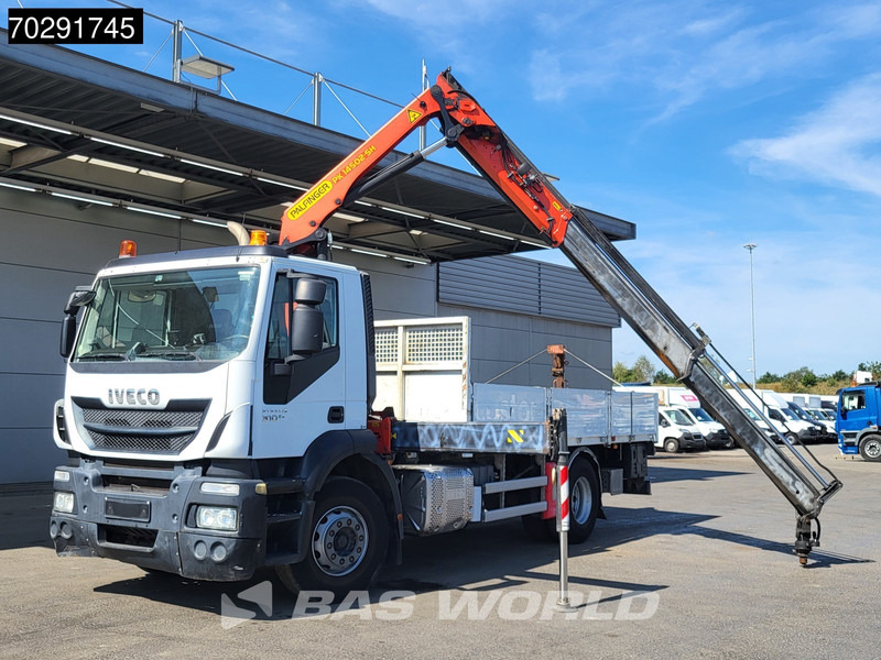 Iveco Stralis 310 4X2 Palfinger PK14502-SH Kran Crane Rotator Steel suspension Euro 6 - Platós teherautó, Darus autó: 5 kép. Iveco Stralis 310 4X2 Palfinger PK14502-SH Kran Crane Rotator Steel suspension Euro 6 - Platós teherautó, Darus autó: 5 kép.