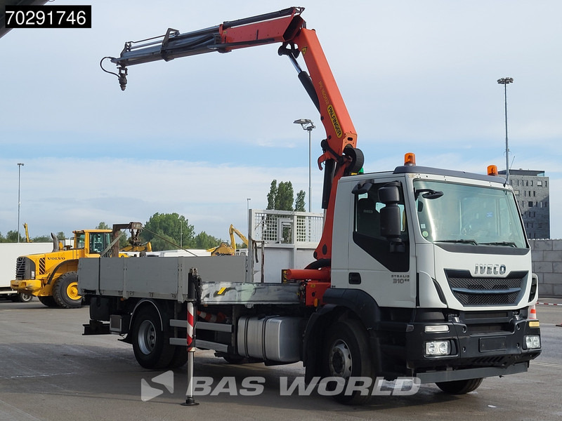 Iveco Stralis 310 4X2 Palfinger PK16002 Crane 5th+6th function Rotator Steelsuspension - Platós teherautó, Darus autó: 2 kép. Iveco Stralis 310 4X2 Palfinger PK16002 Crane 5th+6th function Rotator Steelsuspension - Platós teherautó, Darus autó: 2 kép.