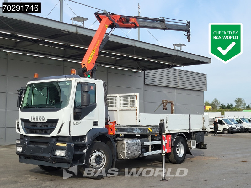 Iveco Stralis 310 4X2 Palfinger PK16002 Crane 5th+6th function Rotator Steelsuspension - Platós teherautó, Darus autó: 1 kép. Iveco Stralis 310 4X2 Palfinger PK16002 Crane 5th+6th function Rotator Steelsuspension - Platós teherautó, Darus autó: 1 kép.