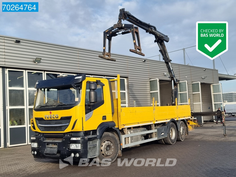 Iveco Stralis 310 6X2 RHD! Atlas 135.2VE-A11 Crane Lift-lenkachse ACC Euro 6 - Platós teherautó, Darus autó: 1 kép. Iveco Stralis 310 6X2 RHD! Atlas 135.2VE-A11 Crane Lift-lenkachse ACC Euro 6 - Platós teherautó, Darus autó: 1 kép.