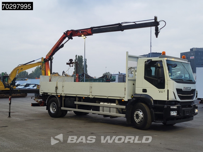 Iveco Stralis 310 Stralis 4X2 Palfinger PK12002 Crane Kran rotator Steelsuspension Automatic Euro 6 - Platós teherautó, Darus autó: 3 kép. Iveco Stralis 310 Stralis 4X2 Palfinger PK12002 Crane Kran rotator Steelsuspension Automatic Euro 6 - Platós teherautó, Darus autó: 3 kép.