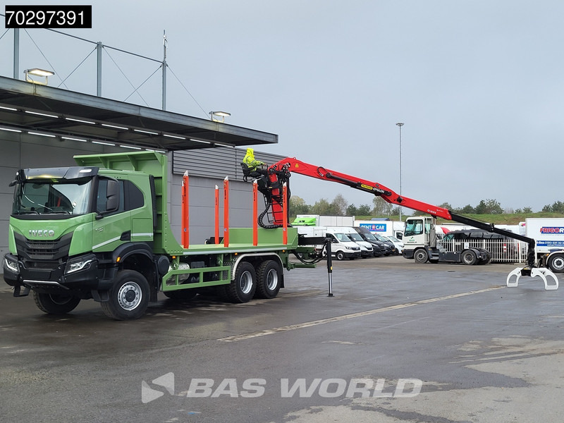 Új Rönkszállító teherautó, Darus autó Iveco T-Way 450 6X6 UNUSED! Palfinger Q150Z Crane Retarder Holztransport Big-Axle LED Euro 6: 6 kép. Új Rönkszállító teherautó, Darus autó Iveco T-Way 450 6X6 UNUSED! Palfinger Q150Z Crane Retarder Holztransport Big-Axle LED Euro 6: 6 kép.