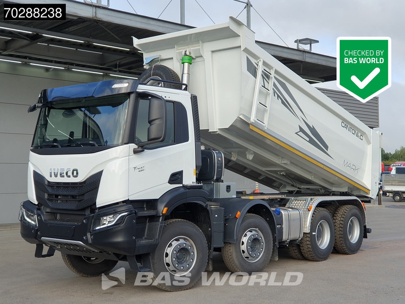 Iveco T-Way 450 8X4 New! 20m3 Cantoni Tipper Steelsuspension Big-Axle Euro 6 - Billenőplatós teherautó: 1 kép. Iveco T-Way 450 8X4 New! 20m3 Cantoni Tipper Steelsuspension Big-Axle Euro 6 - Billenőplatós teherautó: 1 kép.
