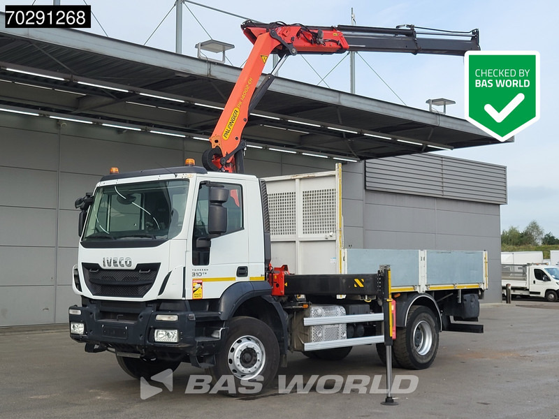 Iveco Trakker 310 4X2 Palfinger PK14002 EH Crane Kran Rotator Steelsuspension Big-Axle Manual Euro 6 - Platós teherautó, Darus autó: 1 kép. Iveco Trakker 310 4X2 Palfinger PK14002 EH Crane Kran Rotator Steelsuspension Big-Axle Manual Euro 6 - Platós teherautó, Darus autó: 1 kép.