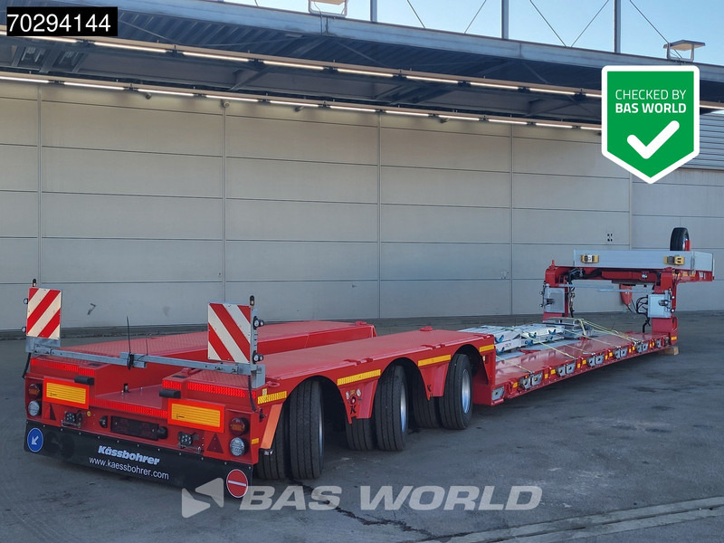 Kässbohrer LB3E 3 axles Extenable 540cm Gooseneck 3xSteeringaxle - Félpótkocsi mélybölcsős: 1 kép. Kässbohrer LB3E 3 axles Extenable 540cm Gooseneck 3xSteeringaxle - Félpótkocsi mélybölcsős: 1 kép.