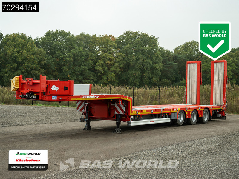 Kässbohrer NEW! Hydraulic Bed 450cm Extendable Lift+Steering Axle - Félpótkocsi mélybölcsős: 1 kép. Kässbohrer NEW! Hydraulic Bed 450cm Extendable Lift+Steering Axle - Félpótkocsi mélybölcsős: 1 kép.