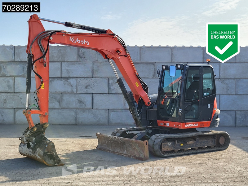 Kubota KX080-4a2 A/C - Minikotró: 1 kép. Kubota KX080-4a2 A/C - Minikotró: 1 kép.