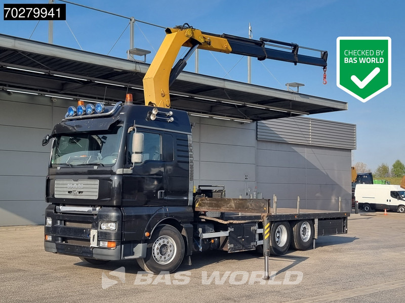 MAN TGA 26.430 6X2 Palfinger PK32080 Kran Crane Manual Liftachse Euro 4 - Platós teherautó, Darus autó: 1 kép. MAN TGA 26.430 6X2 Palfinger PK32080 Kran Crane Manual Liftachse Euro 4 - Platós teherautó, Darus autó: 1 kép.