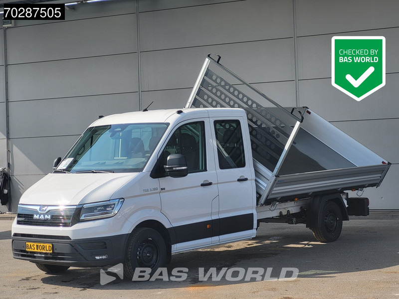 MAN TGE 3.180 Driezijdige Kipper Automaat 2025 Facelift 180PK Trekhaak LED Navi ACC Airco Cruise Euro6 Kipper Tippe Benne Kieper 3m3 A/C Towba - Billenőplatós kisteherautó: 1 kép. MAN TGE 3.180 Driezijdige Kipper Automaat 2025 Facelift 180PK Trekhaak LED Navi ACC Airco Cruise Euro6 Kipper Tippe Benne Kieper 3m3 A/C Towba - Billenőplatós kisteherautó: 1 kép.