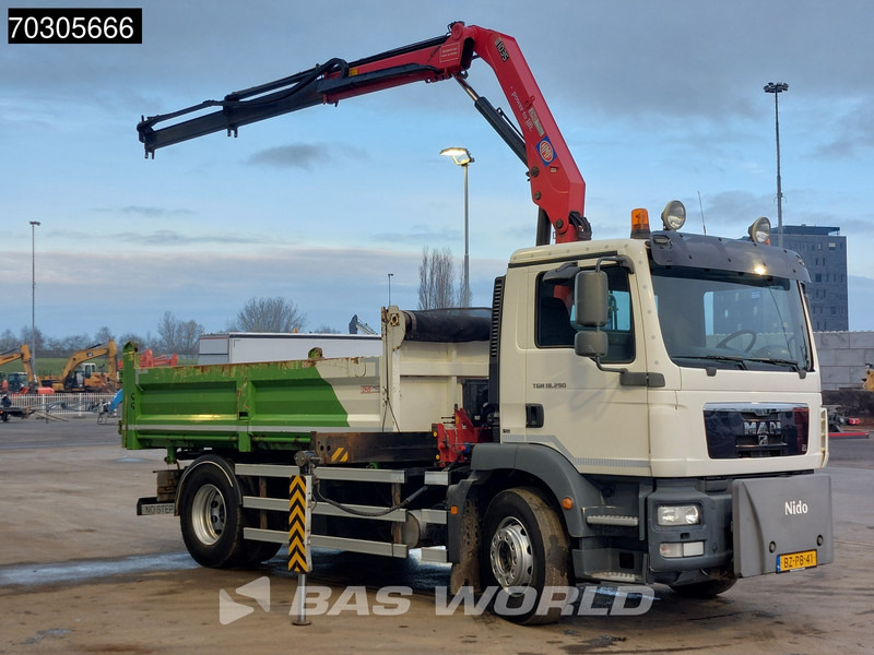 MAN TGM 18.290 4X2 HMF1035-K2 Crane Kran 6m3 3-side tipper Automatic Euro 5 - Billenőplatós teherautó, Darus autó: 3 kép. MAN TGM 18.290 4X2 HMF1035-K2 Crane Kran 6m3 3-side tipper Automatic Euro 5 - Billenőplatós teherautó, Darus autó: 3 kép.