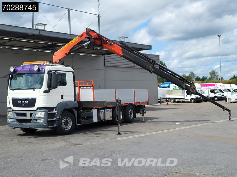 MAN TGS 26.400 TGS 6X2 Palfinger PK29002 Crane Kran 2.5Tons Winch Lift+steering Euro 4 - Platós teherautó, Darus autó: 3 kép. MAN TGS 26.400 TGS 6X2 Palfinger PK29002 Crane Kran 2.5Tons Winch Lift+steering Euro 4 - Platós teherautó, Darus autó: 3 kép.