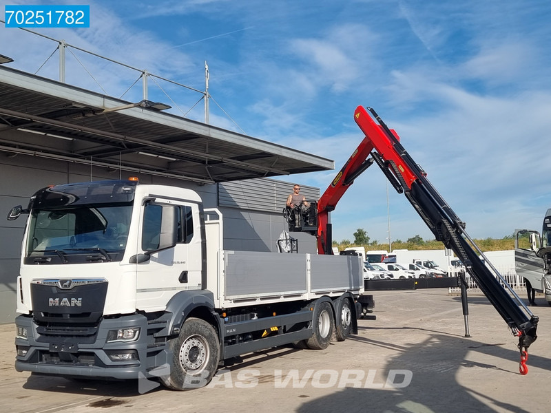 MAN TGS 26.440 6X2 NEW NL-Truck Palfinger PK 20.501 L TEC3 Kran Crane Baustoff Euro 6 - Platós teherautó, Darus autó: 5 kép. MAN TGS 26.440 6X2 NEW NL-Truck Palfinger PK 20.501 L TEC3 Kran Crane Baustoff Euro 6 - Platós teherautó, Darus autó: 5 kép.