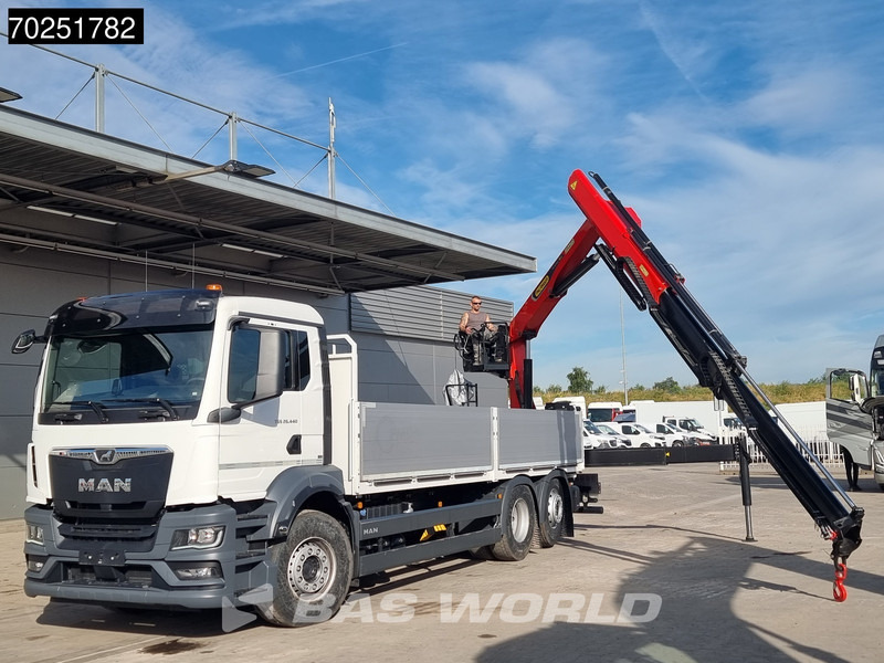 MAN TGS 26.440 6X2 NEW NL-Truck Palfinger PK20.501 L TEC3 Kran Baustoff Lift-Lenk Asche - Platós teherautó, Darus autó: 5 kép. MAN TGS 26.440 6X2 NEW NL-Truck Palfinger PK20.501 L TEC3 Kran Baustoff Lift-Lenk Asche - Platós teherautó, Darus autó: 5 kép.