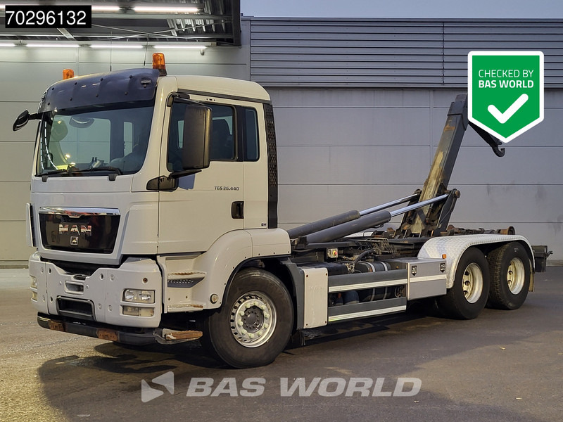 MAN TGS 26.440 6X4 ANG containersystem Retarder Manual Euro 5 - Horgos rakodó teherautó: 1 kép. MAN TGS 26.440 6X4 ANG containersystem Retarder Manual Euro 5 - Horgos rakodó teherautó: 1 kép.