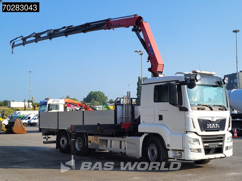 MAN TGS 26.460 TGS 6X2 Retarder HMF 2120K 6x Extensions Crane Kran Navi Euro 6 - Platós teherautó, Darus autó: 3 kép. MAN TGS 26.460 TGS 6X2 Retarder HMF 2120K 6x Extensions Crane Kran Navi Euro 6 - Platós teherautó, Darus autó: 3 kép.