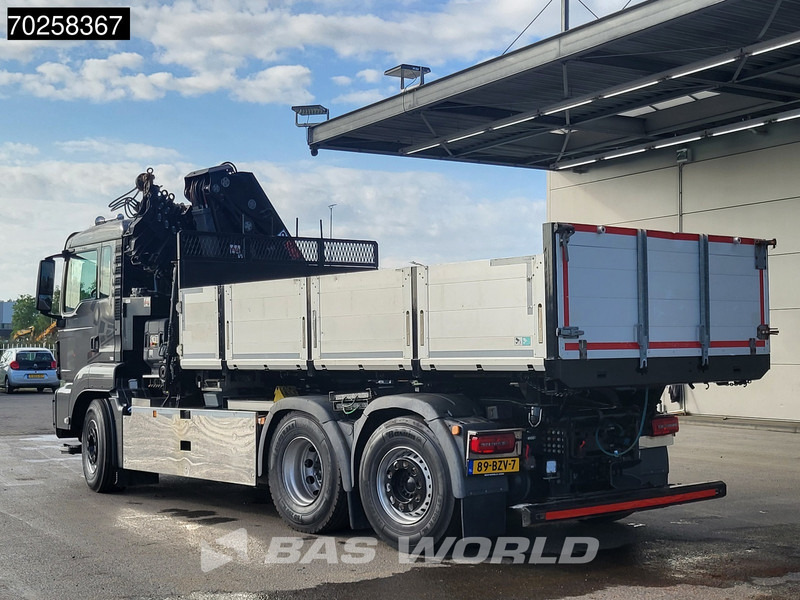 Billenőplatós teherautó, Darus autó MAN TGS 26.500 6X2 Prepared NL-Truck NEW APK HIAB X-HIPRO 302 E-6 Crane Kran Fifth wheel: 17 kép.