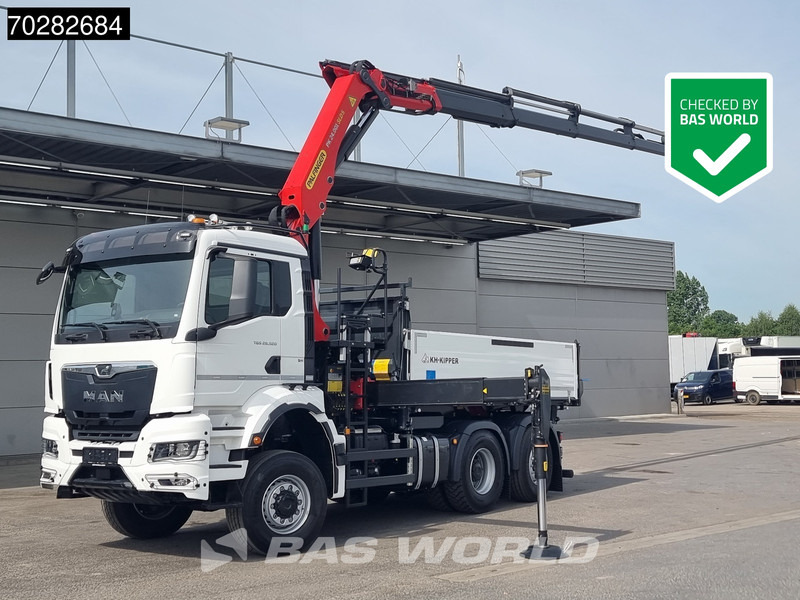 MAN TGS 28.520 6X4 Palfinger PK24001 SLD 5 Kran 2-way tipper Retarder Big-Axle Liftachse Euro 6 - Billenőplatós teherautó, Darus autó: 1 kép. MAN TGS 28.520 6X4 Palfinger PK24001 SLD 5 Kran 2-way tipper Retarder Big-Axle Liftachse Euro 6 - Billenőplatós teherautó, Darus autó: 1 kép.