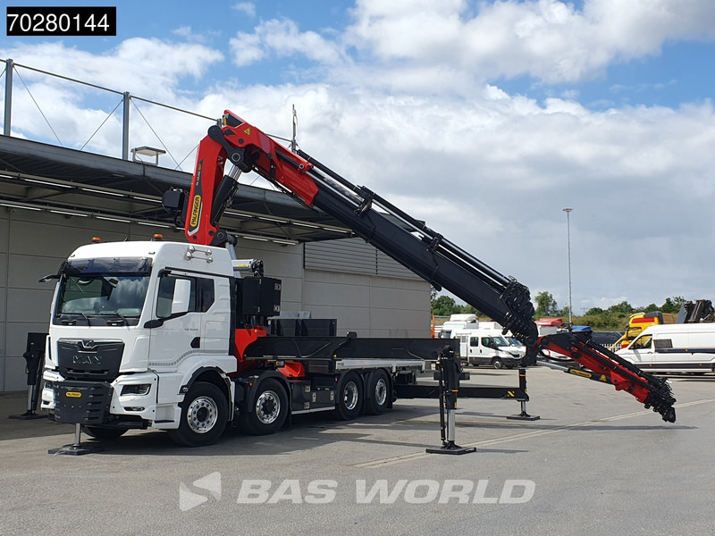 MAN TGS 35.520 8X4 Palfinger PK135.002 TEC 7 Kran Crane Hydrodrive Lift+steering axle Navi LED Euro 6 - Platós teherautó, Darus autó: 5 kép. MAN TGS 35.520 8X4 Palfinger PK135.002 TEC 7 Kran Crane Hydrodrive Lift+steering axle Navi LED Euro 6 - Platós teherautó, Darus autó: 5 kép.