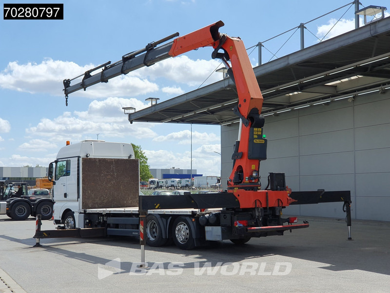 MAN TGX 26.440 6X2 Palfinger PK 53002 SH Kran Crane Steering Axle Automatic Euro 5 - Platós teherautó, Darus autó: 3 kép. MAN TGX 26.440 6X2 Palfinger PK 53002 SH Kran Crane Steering Axle Automatic Euro 5 - Platós teherautó, Darus autó: 3 kép.