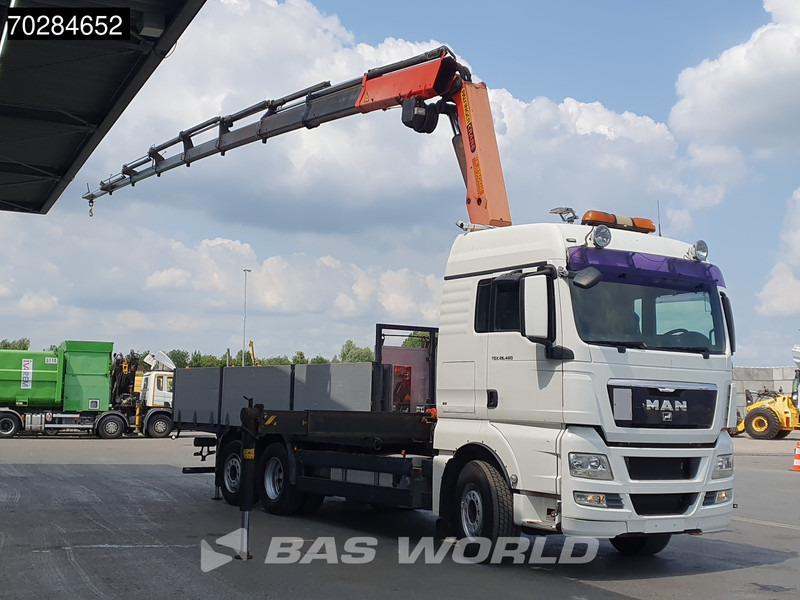 MAN TGX 26.480 TGX 6X2 Palfinger PK29002 Kran Crane 8 ext 2.5T winch Retarder Manual Euro 4 - Platós teherautó, Darus autó: 3 kép. MAN TGX 26.480 TGX 6X2 Palfinger PK29002 Kran Crane 8 ext 2.5T winch Retarder Manual Euro 4 - Platós teherautó, Darus autó: 3 kép.