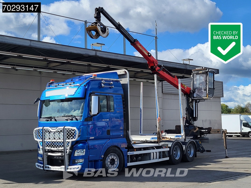 MAN TGX 33.580 TGX 6X4 Palfinger Epsilon Wood crane Holztransport Retarder Navi Xenon Euro 6 - Rönkszállító teherautó, Darus autó: 1 kép. MAN TGX 33.580 TGX 6X4 Palfinger Epsilon Wood crane Holztransport Retarder Navi Xenon Euro 6 - Rönkszállító teherautó, Darus autó: 1 kép.