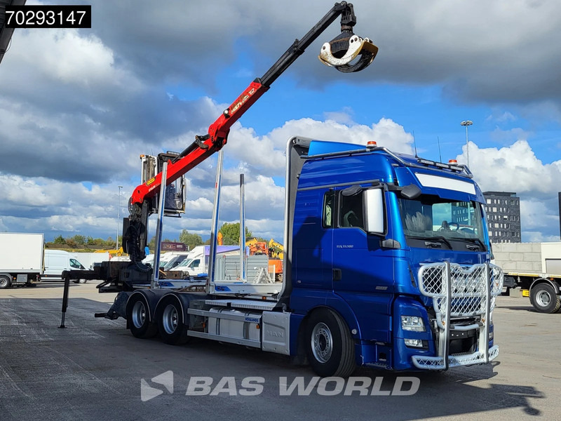 MAN TGX 33.580 TGX 6X4 Palfinger Epsilon Wood crane Holztransport Retarder Navi Xenon Euro 6 - Rönkszállító teherautó, Darus autó: 3 kép. MAN TGX 33.580 TGX 6X4 Palfinger Epsilon Wood crane Holztransport Retarder Navi Xenon Euro 6 - Rönkszállító teherautó, Darus autó: 3 kép.