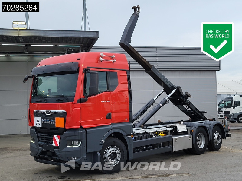 MAN TGX26.470 TGX 6X2 21 Tonnes VDL hooklift ADR Retarder Lift+Lenkachse ACC Navi Euro 6 - Horgos rakodó teherautó: 1 kép. MAN TGX26.470 TGX 6X2 21 Tonnes VDL hooklift ADR Retarder Lift+Lenkachse ACC Navi Euro 6 - Horgos rakodó teherautó: 1 kép.