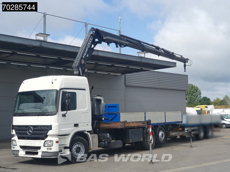 Mercedes-Benz Actros 2532 6X2 Fassi F330D3 Crane Kran Lift+steering Axle 3-Pedals Euro 3 - Platós teherautó, Darus autó: 5 kép. Mercedes-Benz Actros 2532 6X2 Fassi F330D3 Crane Kran Lift+steering Axle 3-Pedals Euro 3 - Platós teherautó, Darus autó: 5 kép.