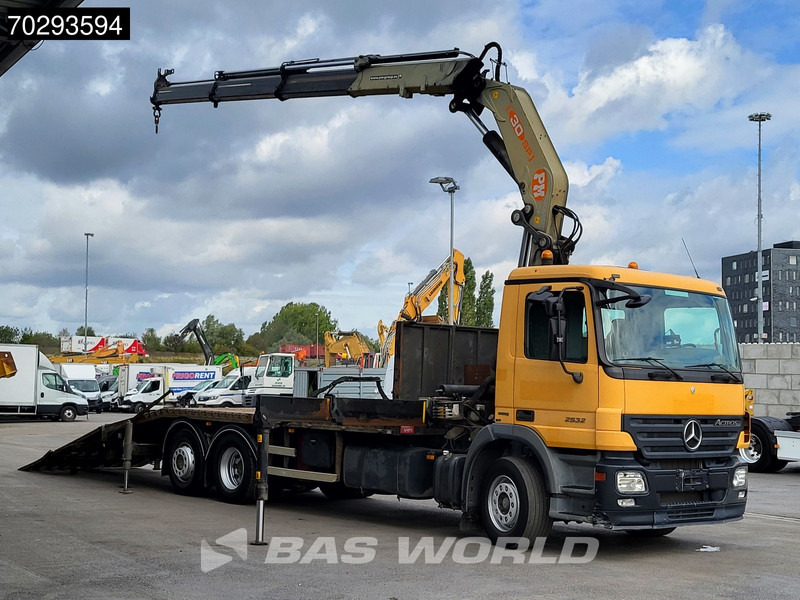 Mercedes-Benz Actros 2532 6X2 PM 30 T/M Crane Winch Remote Lift+Steering Axle 3-Pedals - Platós teherautó, Darus autó: 3 kép. Mercedes-Benz Actros 2532 6X2 PM 30 T/M Crane Winch Remote Lift+Steering Axle 3-Pedals - Platós teherautó, Darus autó: 3 kép.