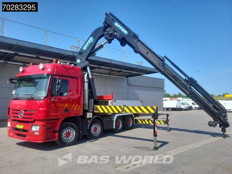 Mercedes-Benz Actros 2648 850 8X4 Effer 850/9S Kran Fifth wheel Big-Axle Automatic Euro 5 - Platós teherautó, Darus autó: 3 kép. Mercedes-Benz Actros 2648 850 8X4 Effer 850/9S Kran Fifth wheel Big-Axle Automatic Euro 5 - Platós teherautó, Darus autó: 3 kép.