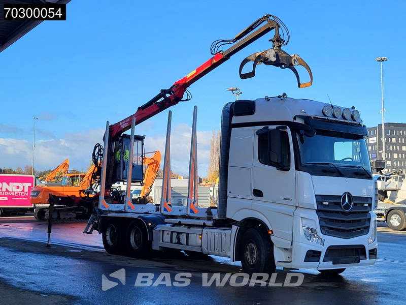 Mercedes-Benz Actros 2663 Actros 6X4 Timber truck FTG V10CX.81 wood crane Big-Axle Automatic Euro 6 - Rönkszállító teherautó, Darus autó: 3 kép. Mercedes-Benz Actros 2663 Actros 6X4 Timber truck FTG V10CX.81 wood crane Big-Axle Automatic Euro 6 - Rönkszállító teherautó, Darus autó: 3 kép.