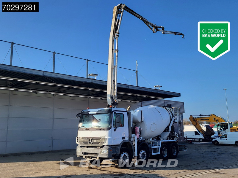 Mercedes-Benz Actros 3241 8X4 7m3 MECBO MB24L/100-BZ Mixer Steelsuspension Automatic Euro 5 - Betonmixer: 1 kép. Mercedes-Benz Actros 3241 8X4 7m3 MECBO MB24L/100-BZ Mixer Steelsuspension Automatic Euro 5 - Betonmixer: 1 kép.