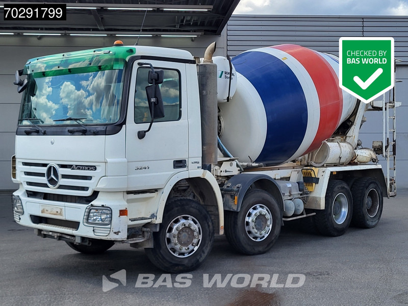 Mercedes-Benz Actros 3241 8X4 9m3 Schwing Stetter Retarder Big-Axle Steelsuspension 3-Pedals Euro 4 - Betonmixer: 1 kép. Mercedes-Benz Actros 3241 8X4 9m3 Schwing Stetter Retarder Big-Axle Steelsuspension 3-Pedals Euro 4 - Betonmixer: 1 kép.