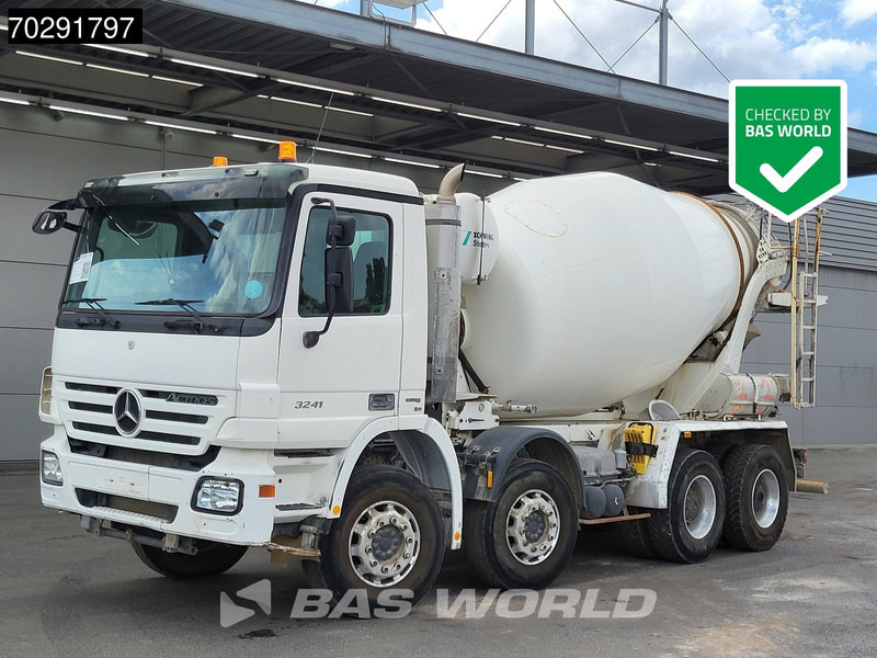 Mercedes-Benz Actros 3241 8X4 Retarder 9m3 Stetter Steelsuspension 3-Pedals Euro 4 - Betonmixer: 1 kép. Mercedes-Benz Actros 3241 8X4 Retarder 9m3 Stetter Steelsuspension 3-Pedals Euro 4 - Betonmixer: 1 kép.