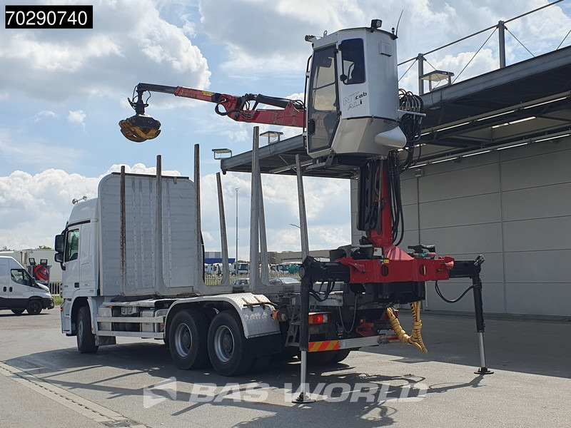 Mercedes-Benz Actros 3346 6X4 Original KM's! FTG V10CX.81 Kran Crane Holztransport Big-Axle Steelsuspension - Rönkszállító teherautó, Darus autó: 2 kép. Mercedes-Benz Actros 3346 6X4 Original KM's! FTG V10CX.81 Kran Crane Holztransport Big-Axle Steelsuspension - Rönkszállító teherautó, Darus autó: 2 kép.