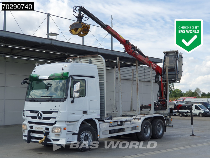 Mercedes-Benz Actros 3346 6X4 Original KM's! Wood Crane Big-Axle Steelsuspension Euro 5 - Rönkszállító teherautó, Darus autó: 1 kép. Mercedes-Benz Actros 3346 6X4 Original KM's! Wood Crane Big-Axle Steelsuspension Euro 5 - Rönkszállító teherautó, Darus autó: 1 kép.