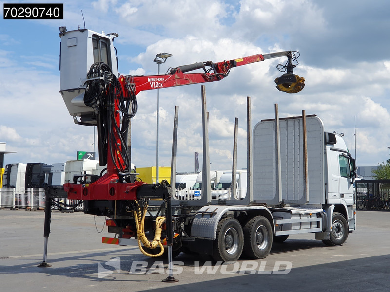 Mercedes-Benz Actros 3346 6X4 Original KM's! Wood Crane Big-Axle Steelsuspension Euro 5 - Rönkszállító teherautó, Darus autó: 5 kép. Mercedes-Benz Actros 3346 6X4 Original KM's! Wood Crane Big-Axle Steelsuspension Euro 5 - Rönkszállító teherautó, Darus autó: 5 kép.