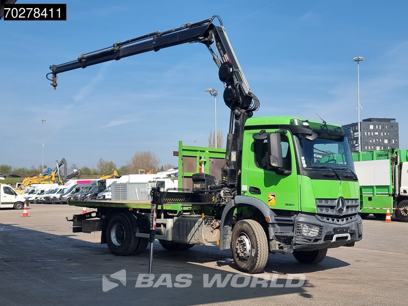 Platós teherautó, Darus autó Mercedes-Benz Arocs 1830 4X2 Hiab 122 ES-3 HIPRO Kran Crane Big-Axle Euro 6: 9 kép.