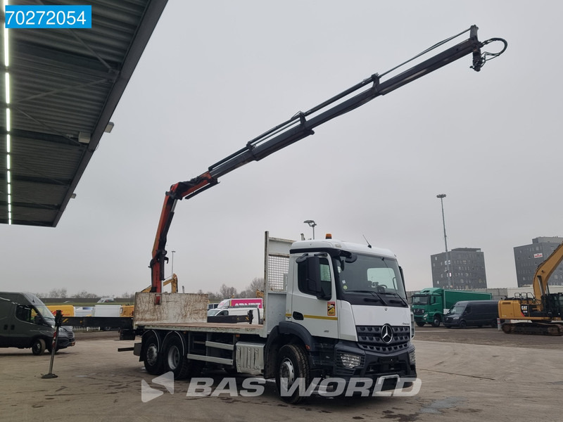 Mercedes-Benz Arocs 2536 6X2 Palfinger PK 16002 Crane Lenkasche Euro 6 - Platós teherautó, Darus autó: 3 kép. Mercedes-Benz Arocs 2536 6X2 Palfinger PK 16002 Crane Lenkasche Euro 6 - Platós teherautó, Darus autó: 3 kép.