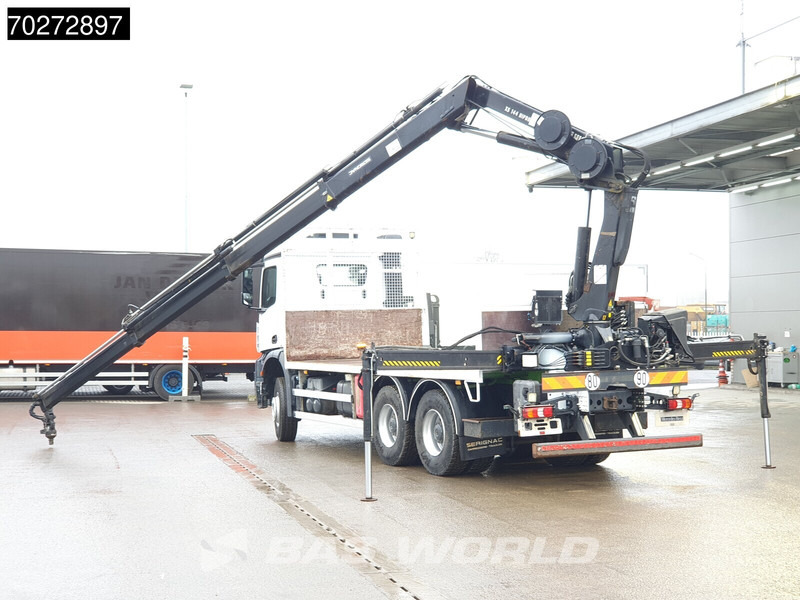 Mercedes-Benz Arocs 2636 6X4 Hiab 144 E-3 Hipro Kran Crane Remote Full Steel Euro 6 - Platós teherautó, Darus autó: 2 kép. Mercedes-Benz Arocs 2636 6X4 Hiab 144 E-3 Hipro Kran Crane Remote Full Steel Euro 6 - Platós teherautó, Darus autó: 2 kép.