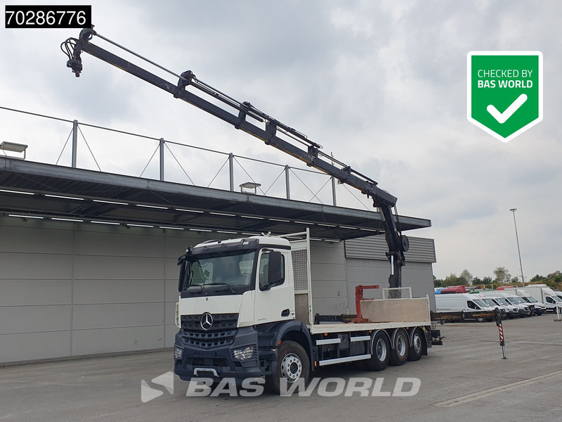 Mercedes-Benz Arocs 3240 8X4 HIAB 211E-6 HIPRO Big-Axle Lift+Steering Navi Euro 6 - Platós teherautó, Darus autó: 1 kép. Mercedes-Benz Arocs 3240 8X4 HIAB 211E-6 HIPRO Big-Axle Lift+Steering Navi Euro 6 - Platós teherautó, Darus autó: 1 kép.