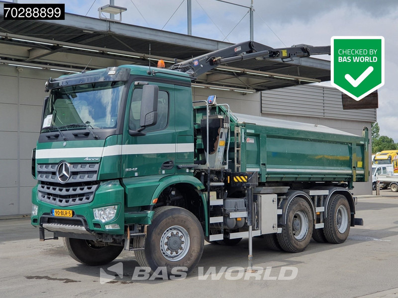 Mercedes-Benz Arocs 3342 Arocs 6X6 NL-Truck HMF 1643 Z-Crane Kran Steering Axle Big-Axle Euro 6 - Billenőplatós teherautó, Darus autó: 1 kép. Mercedes-Benz Arocs 3342 Arocs 6X6 NL-Truck HMF 1643 Z-Crane Kran Steering Axle Big-Axle Euro 6 - Billenőplatós teherautó, Darus autó: 1 kép.
