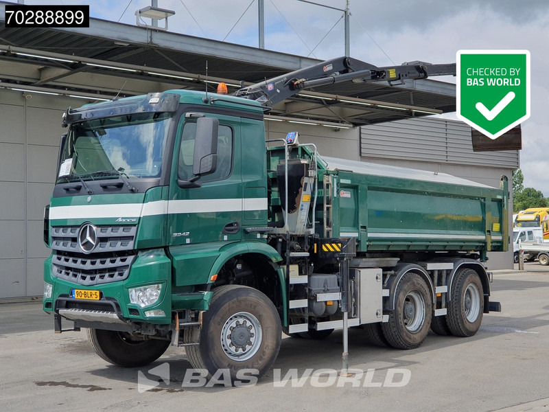 Mercedes-Benz Arocs 3342 Arocs 6X6 NL-Truck HMF 1643 Z-Crane Kran Steering Axle Big-Axle Euro 6 - Billenőplatós teherautó, Darus autó: 1 kép. Mercedes-Benz Arocs 3342 Arocs 6X6 NL-Truck HMF 1643 Z-Crane Kran Steering Axle Big-Axle Euro 6 - Billenőplatós teherautó, Darus autó: 1 kép.
